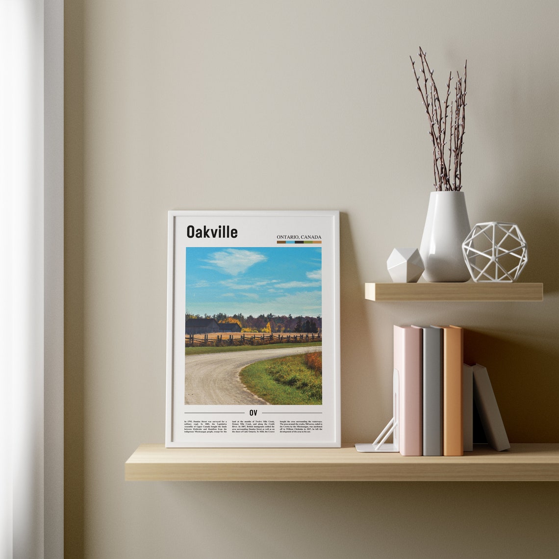 Oakville Print Oakville Poster Oakville Wall Art Oil Painting Poster Colorful City Print City Artwork Travel Artwork Travel Wall Art - Image 3