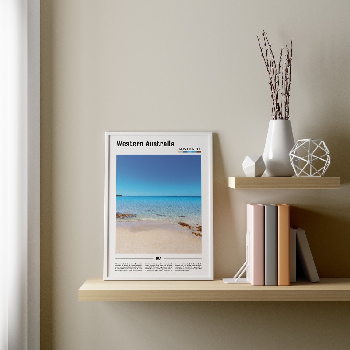 Western Australia Print Western Australia Poster Western Australia Wall Art Oil Painting Poster City Artwork Travel Artwork Travel Art - Image 3