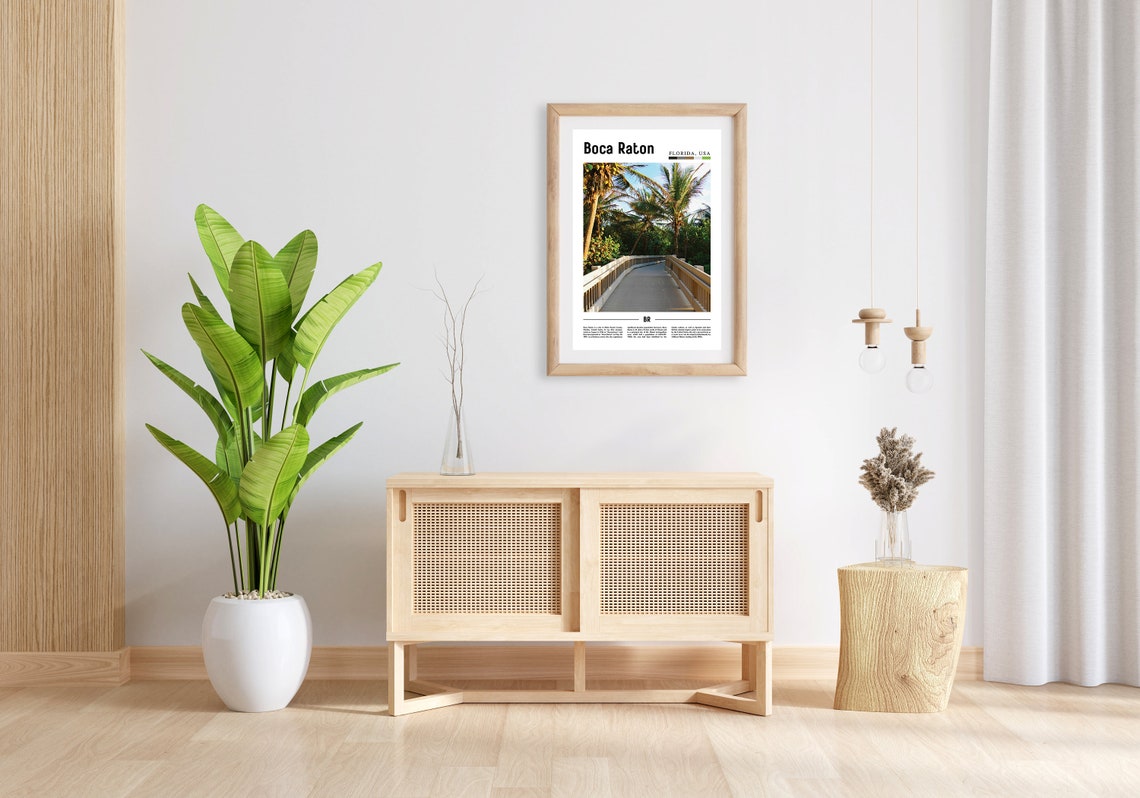 Boca Raton Print Boca Raton Poster Boca Raton Wall Art Oil Painting Poster Colorful City Print City Artwork Travel Artwork Travel Art - Image 6