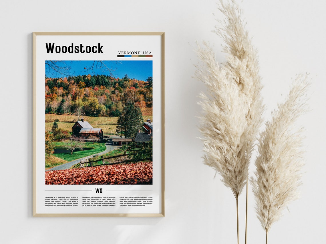 Woodstock Poster Woodstock Print Woodstock Wall Art United States Photo United States Poster United States Print - Image 4