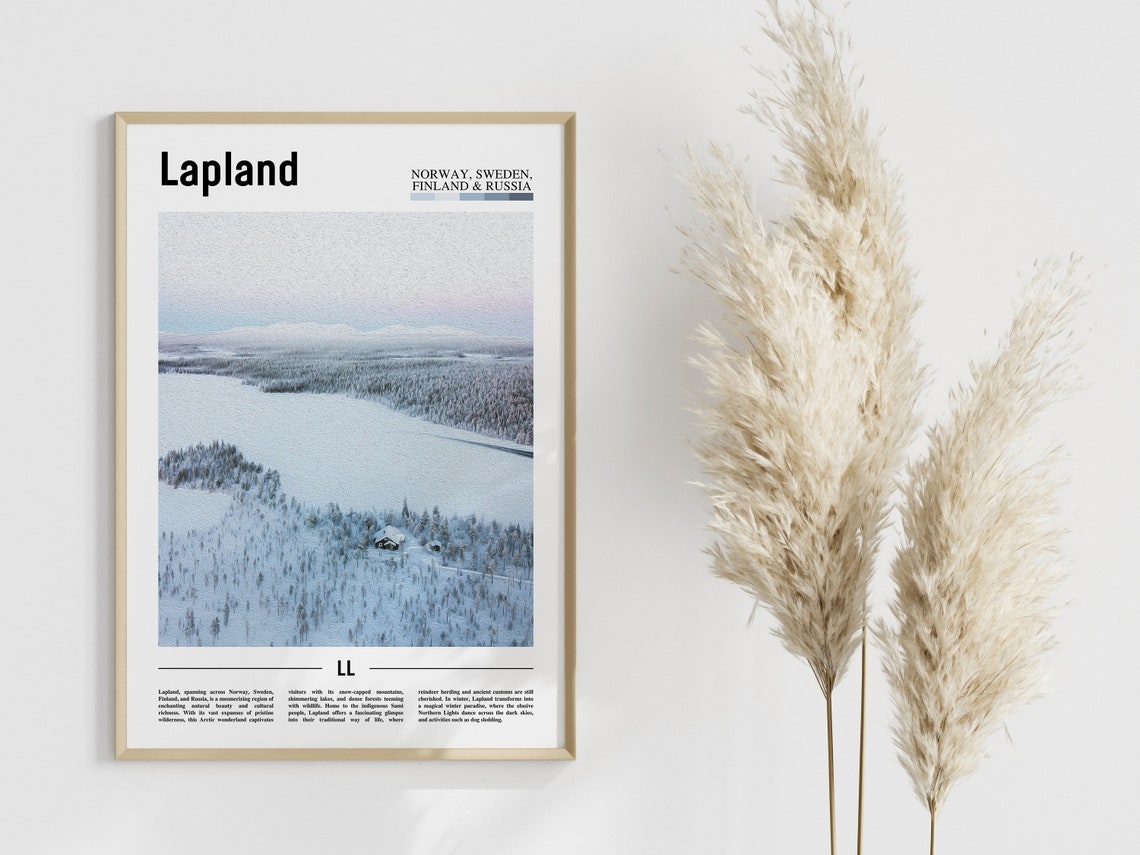 Lapland Poster Lapland Print Lapland Wall Art Europe Photo Europe Poster Europe Print Travel Poster - Image 4