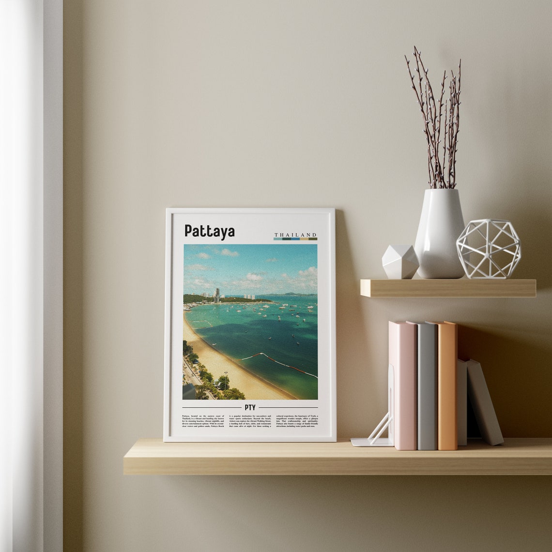 Pattaya Poster Pattaya Print Pattaya Wall Art Asia Print Asia Poster Asia Photo Minimal Travel Poster - Image 3