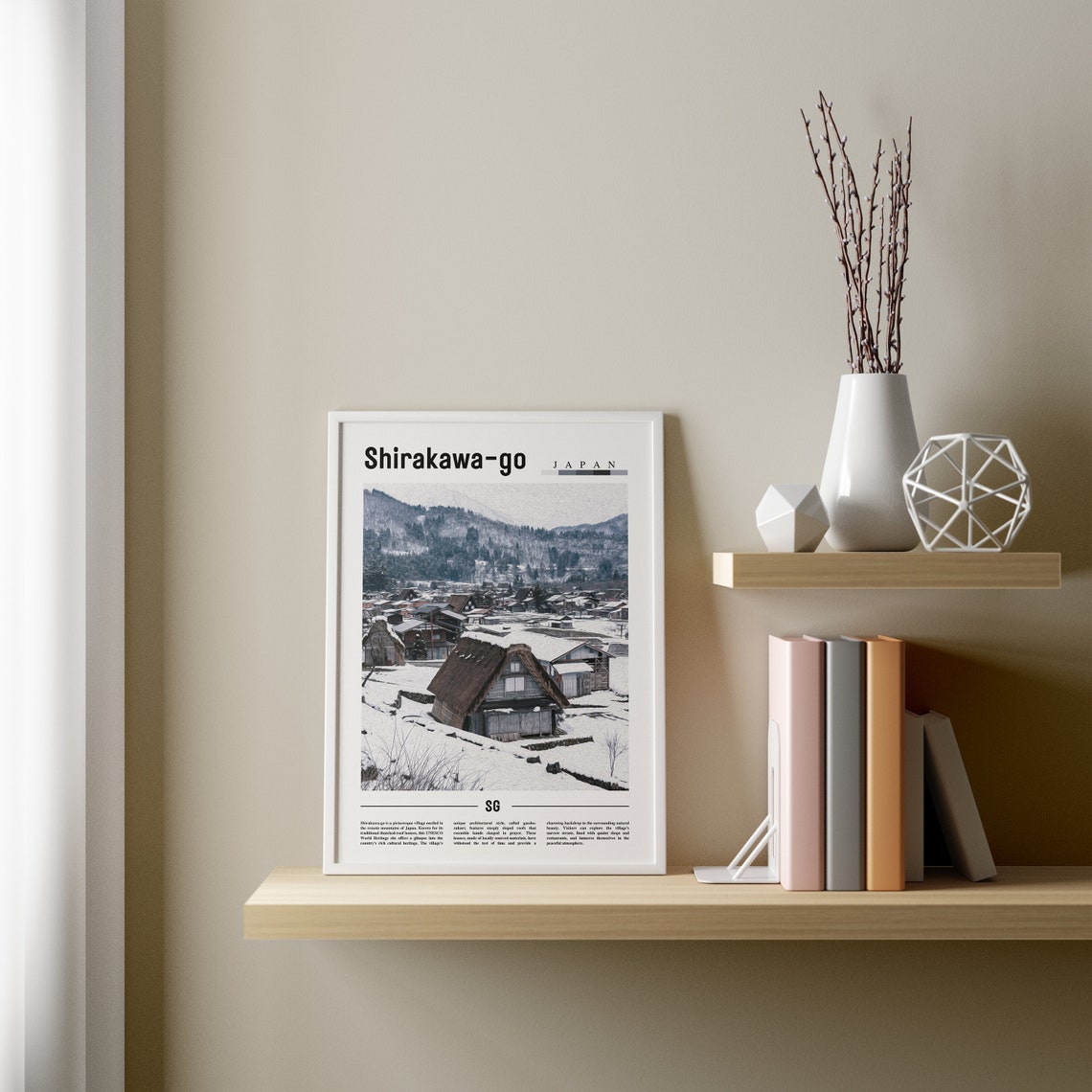 Shirakawa Go Poster Shirakawa Go Print Shirakawa Go Wall Art Asia Print Asia Poster Asia Photo Travel Poster - Image 3