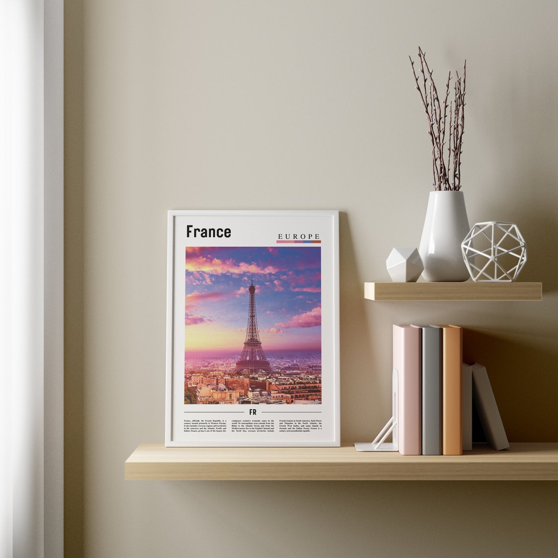 France Print France Poster France Wall Art Oil Painting Poster Colorful City Print City Artwork Travel Artwork Travel Wall Art - Image 3