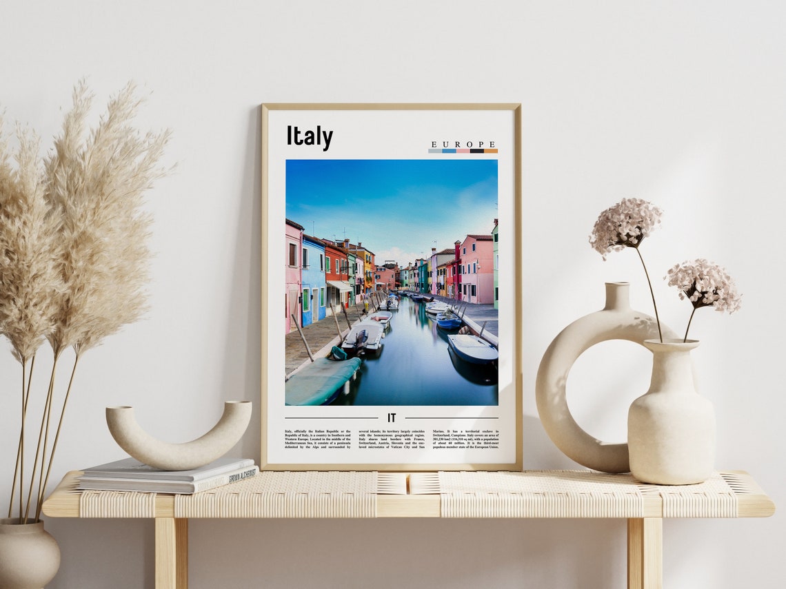 Italy Poster Italy Print Italy Wall Art Italy Photo Italy Poster Italy Print Italy Wall Art Minimal Travel Poster - Image 5