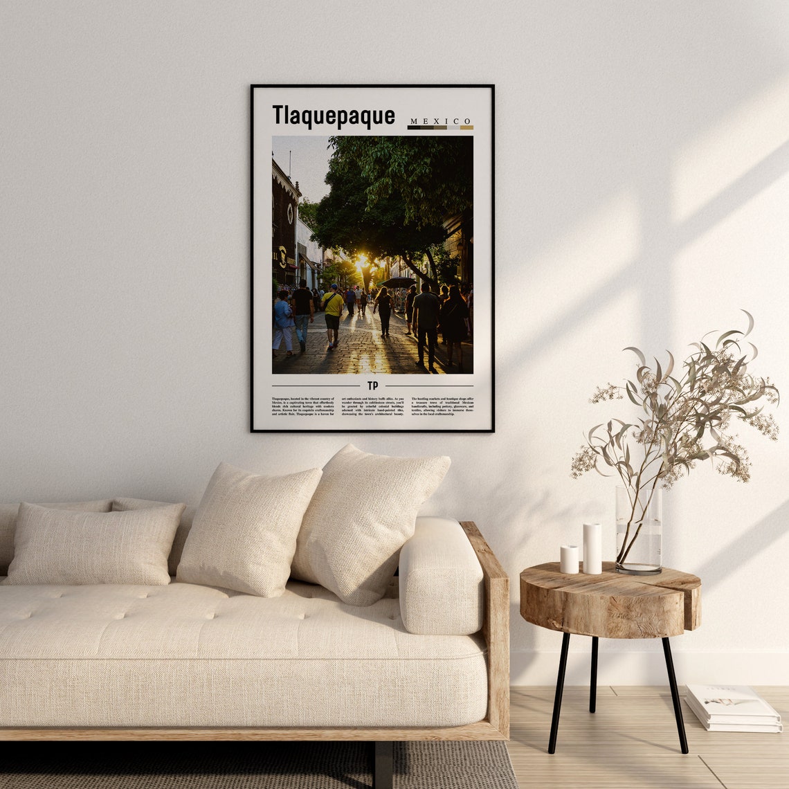 Tlaquepaque Poster Tlaquepaque Print Tlaquepaque Wall Art Minimal Travel Print Travel Destination Oil Painting Poster - Image 3