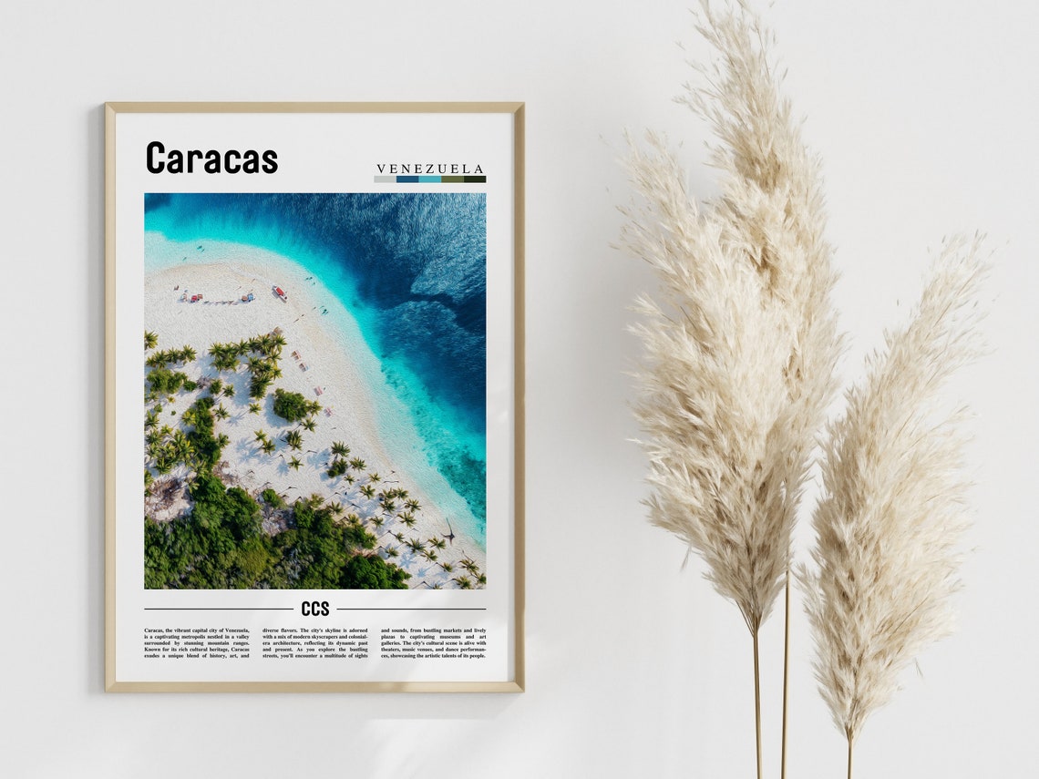 Caracas Poster Caracas Print Caracas Wall Art South America Poster South America Print Travel Poster - Image 4