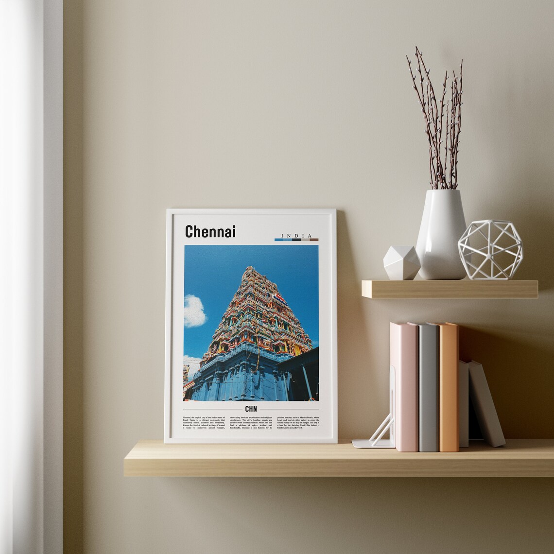 Chennai Poster Chennai Print Chennai Wall Art Asia Print Asia Poster Asia Photo Minimal Travel Poster - Image 3