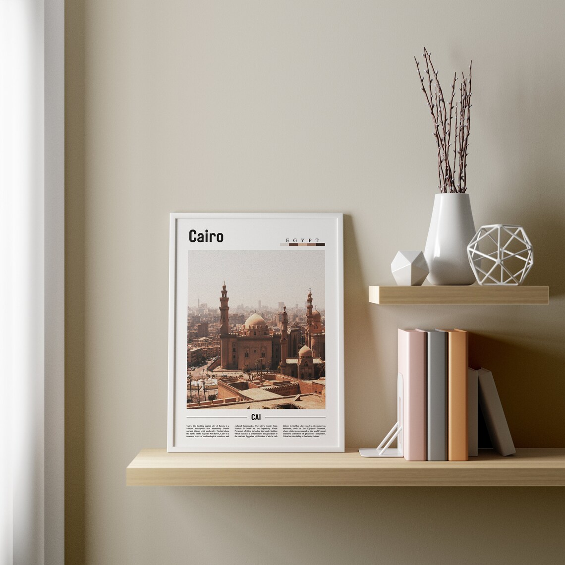 Cairo Minimal Travel Poster, Oil Painting - Image 4