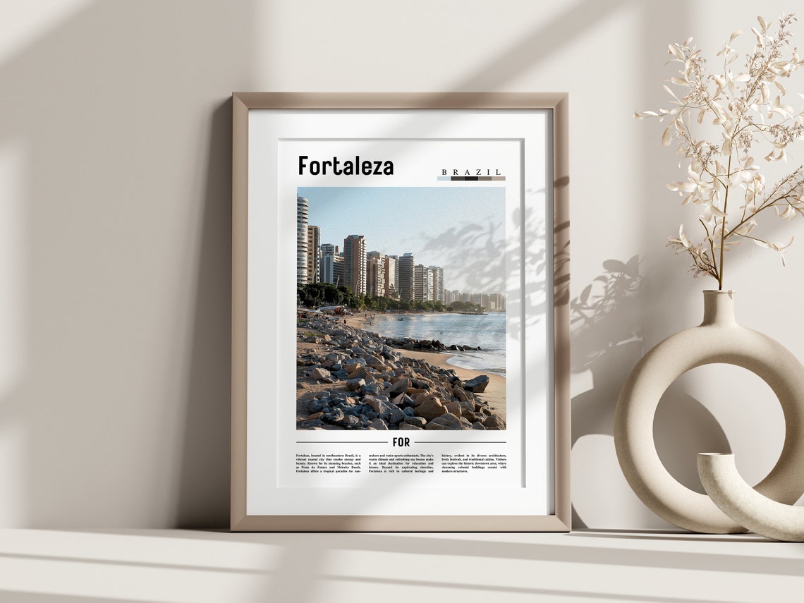 Fortaleza Poster Fortaleza Print Fortaleza Wall Art South America Poster South America Print Travel Poster - Image 3