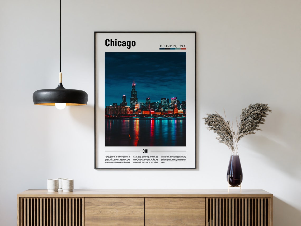 Chicago Print Chicago Poster Chicago Wall Art United States Photo United States Poster United States Print - Image 4