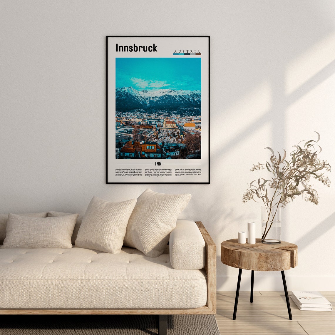 Innsbruck Poster Innsbruck Print Innsbruck Wall Art Europe Photo Europe Poster Europe Print Travel Poster - Image 2