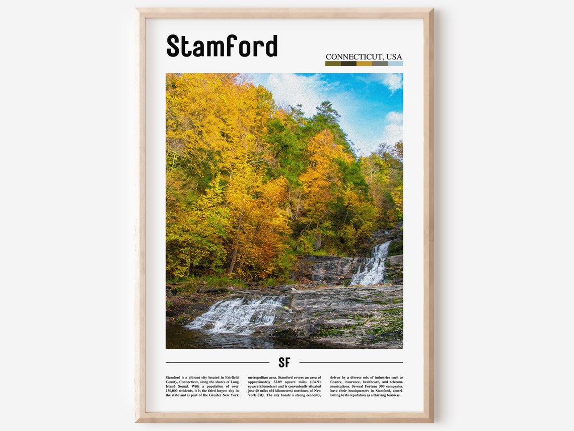 Stamford Poster Stamford Print Stamford Wall Art United States Photo United States Poster United States Print