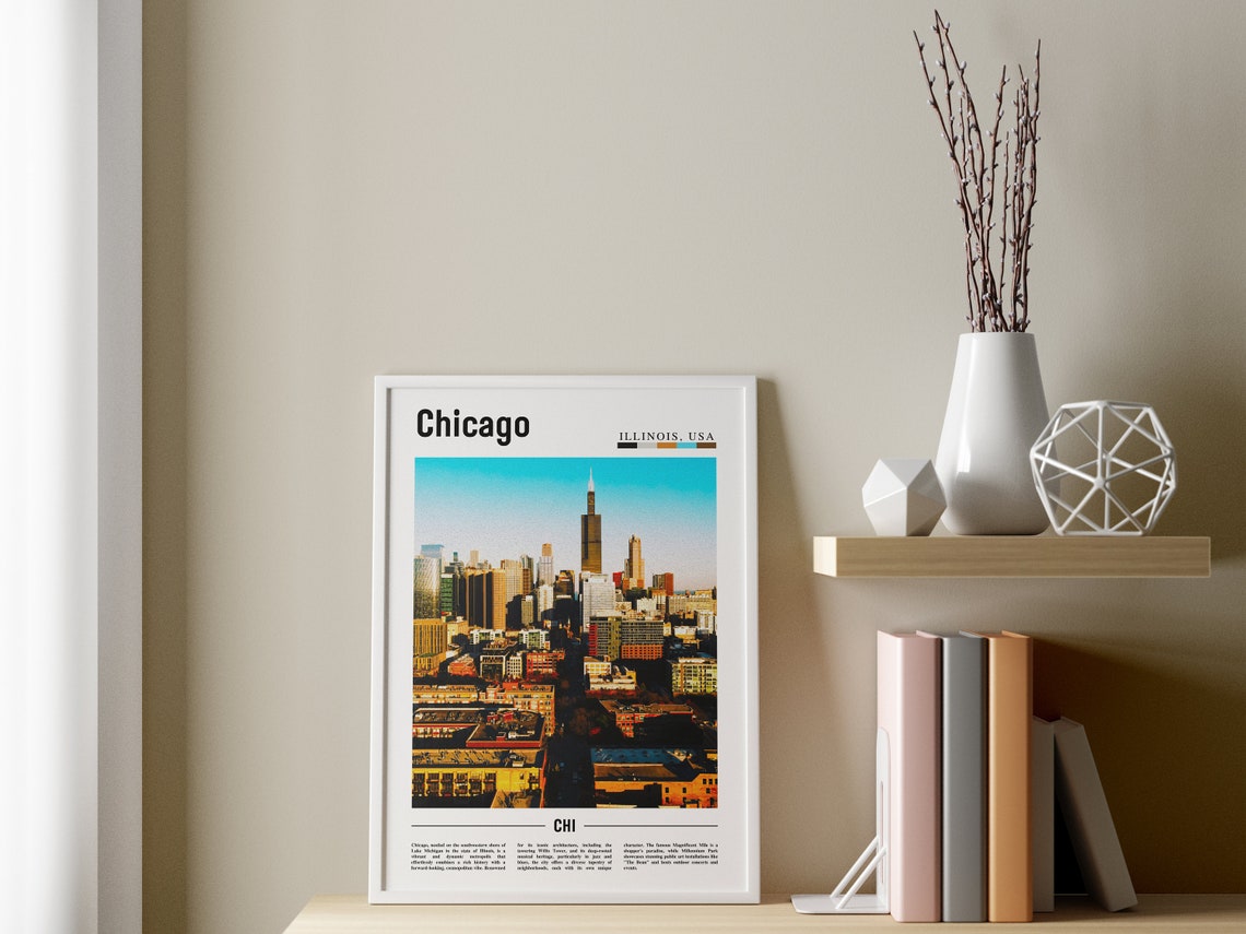 Chicago Print Chicago Poster Chicago Wall Art United States Photo United States Poster United States Print - Image 3