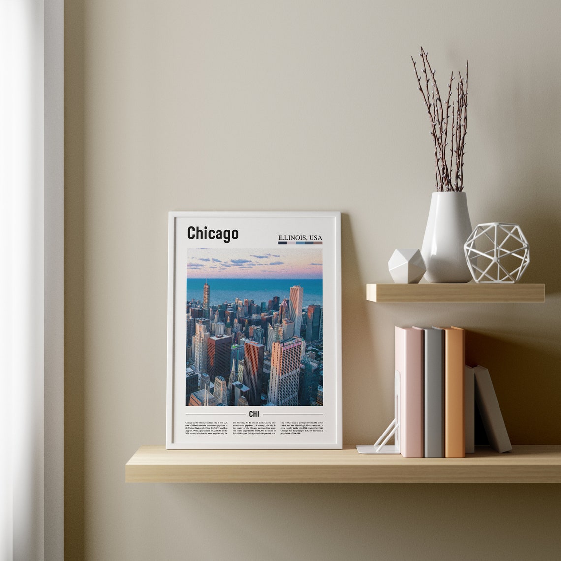 Chicago Print Chicago Poster Chicago Wall Art United States Photo United States Poster United States Print Travel Poster - Image 2