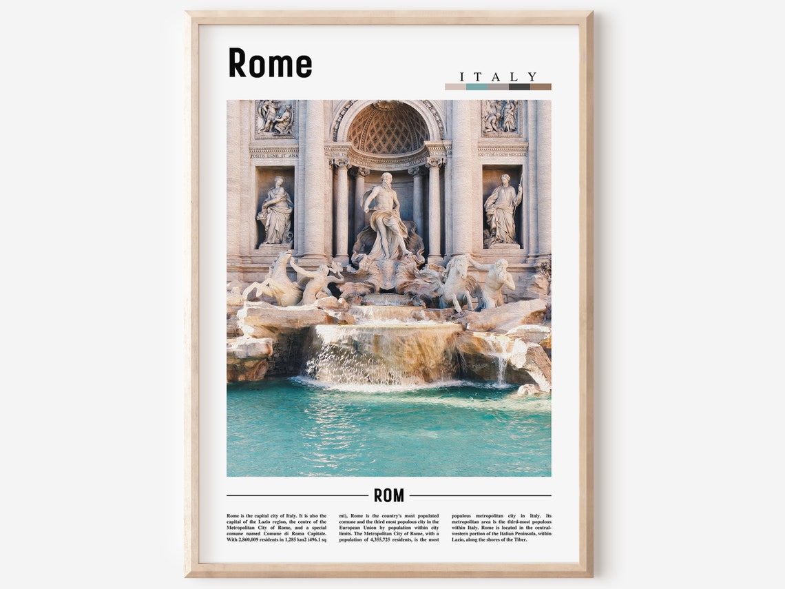 Rome Poster Rome Print Rome Wall Art Italy Photo Italy Poster Italy Print Italy Wall Art Minimal Travel Poster