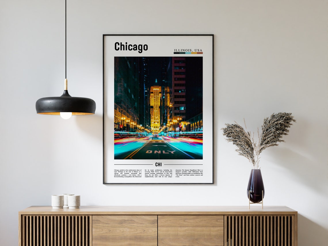 Chicago Print Chicago Poster Chicago Wall Art United States Photo United States Poster United States Print - Image 4
