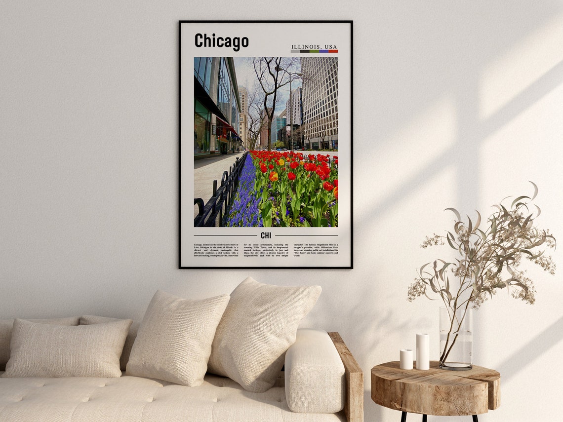 Chicago Print Chicago Poster Chicago Wall Art United States Photo United States Poster United States Print - Image 2