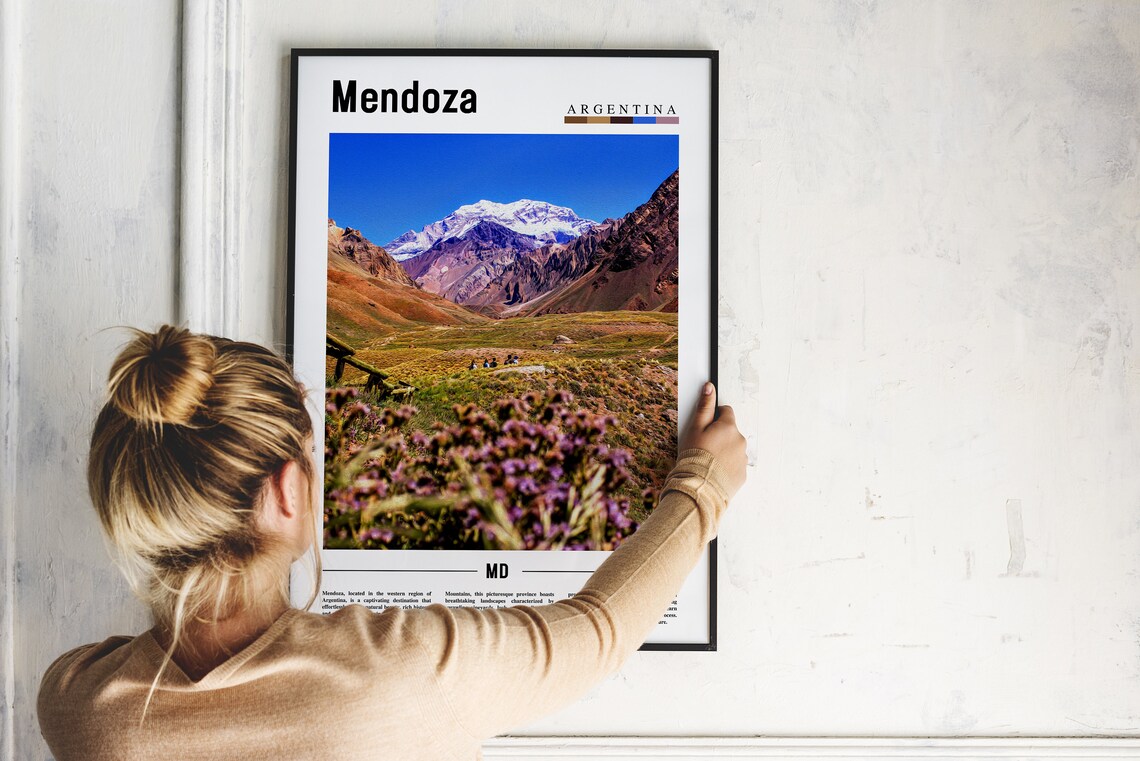 Mendoza Travel Poster, South America Art Print - Image 5