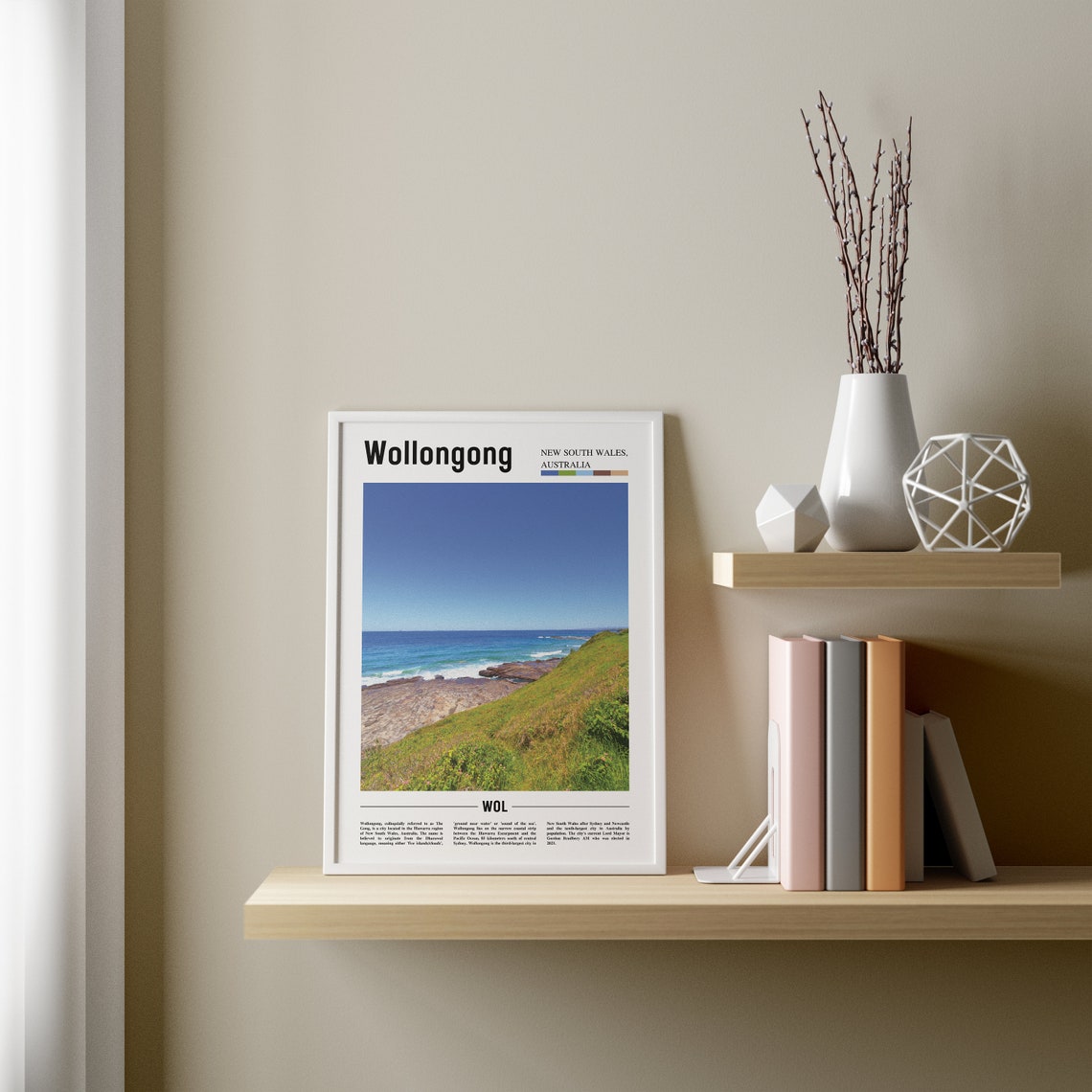 Wollongong Print Wollongong Poster Wollongong Wall Art Oil Painting Poster Colorful City Print City Artwork Travel Artwork Travel Art - Image 3
