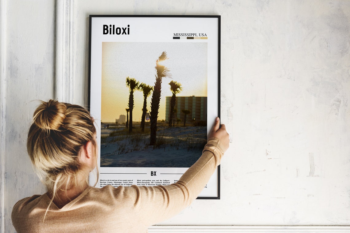 Biloxi Poster Biloxi Print Biloxi Wall Art United States Photo United States Poster United States Print - Image 4