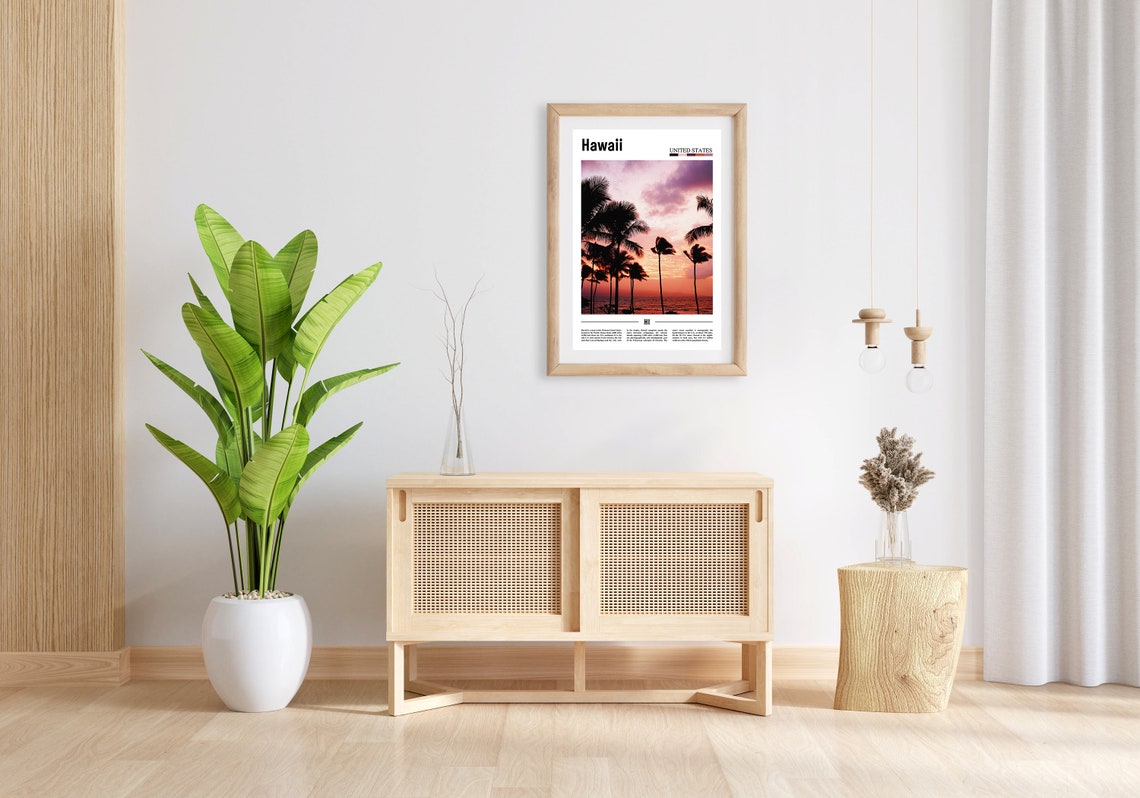 Hawaii Poster Hawaii Print Hawaii Wall Art United States Photo United States Poster United States Print Travel Poster - Image 3
