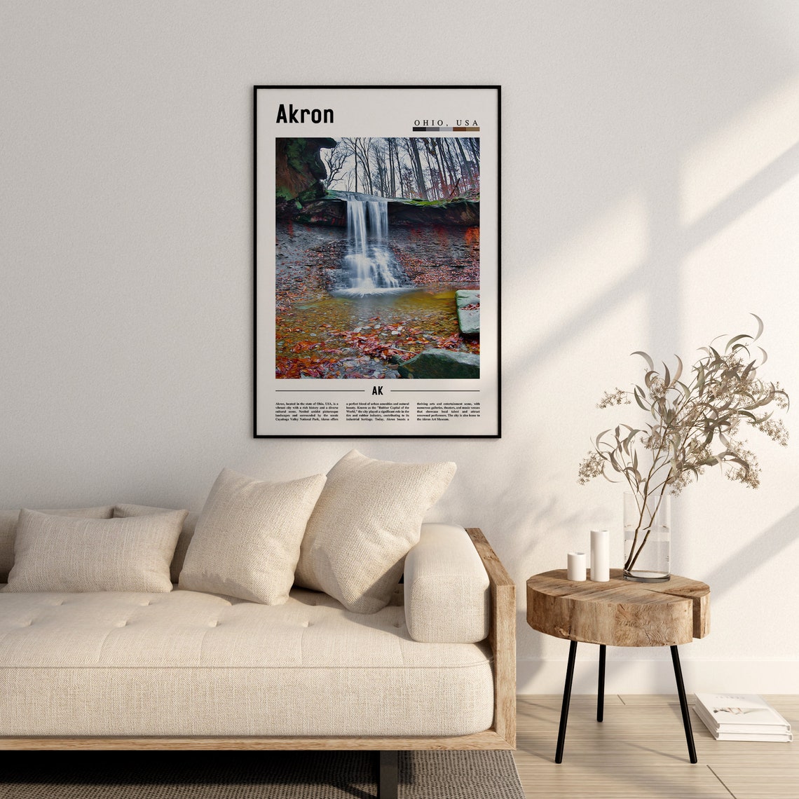 Akron Poster Akron Print Akron Wall Art United States Photo United States Poster United States Print - Image 2