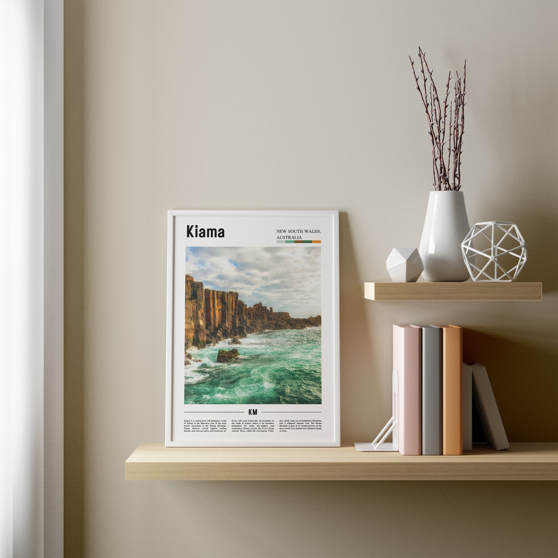 Kiama Print Kiama Poster Kiama Wall Art Oil Painting Poster Colorful City Print City Artwork Travel Artwork Travel Wall Art - Image 3