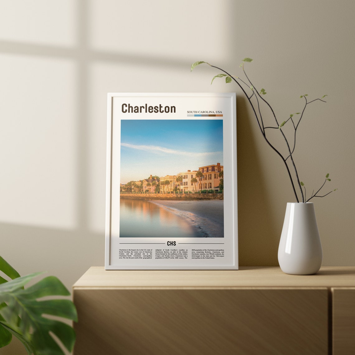 Charleston Print Charleston Poster Charleston Wall Art Oil Painting Poster City Print City Artwork Travel Artwork Travel Wall Art - Image 2