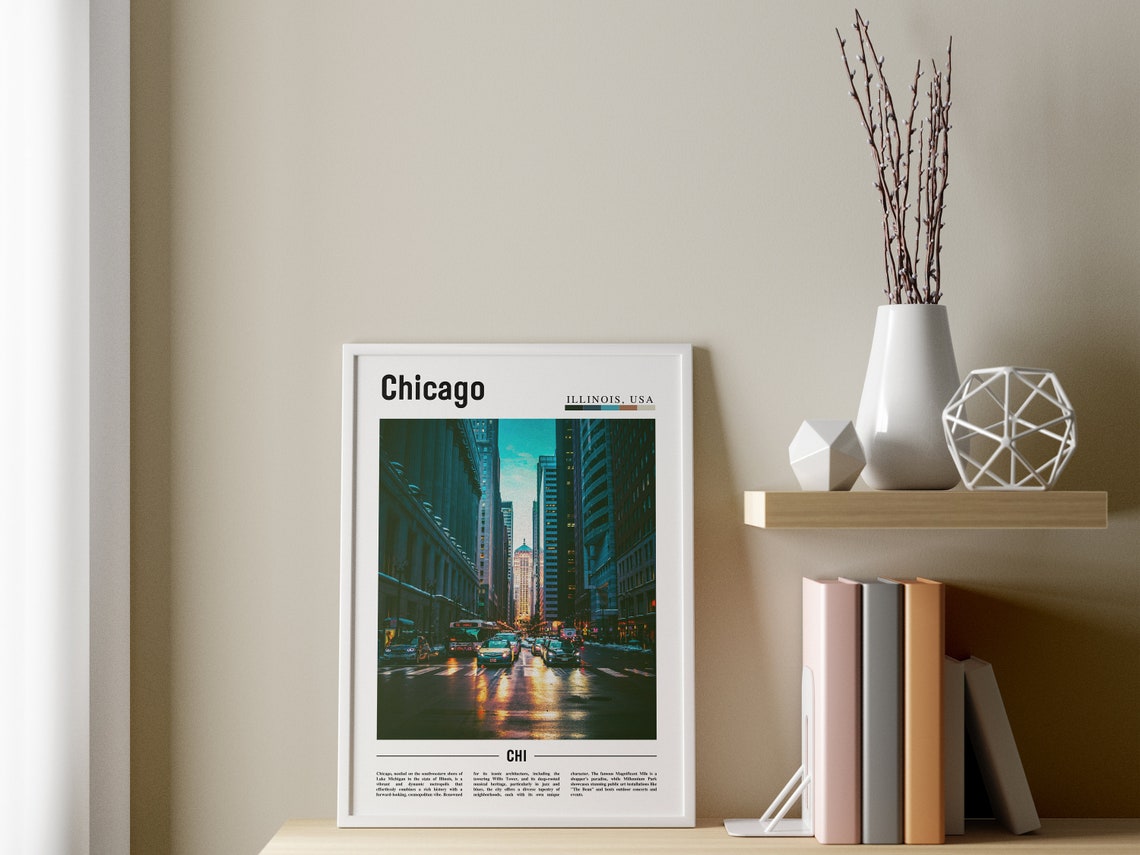 Chicago Print Chicago Poster Chicago Wall Art United States Photo United States Poster United States Print - Image 3