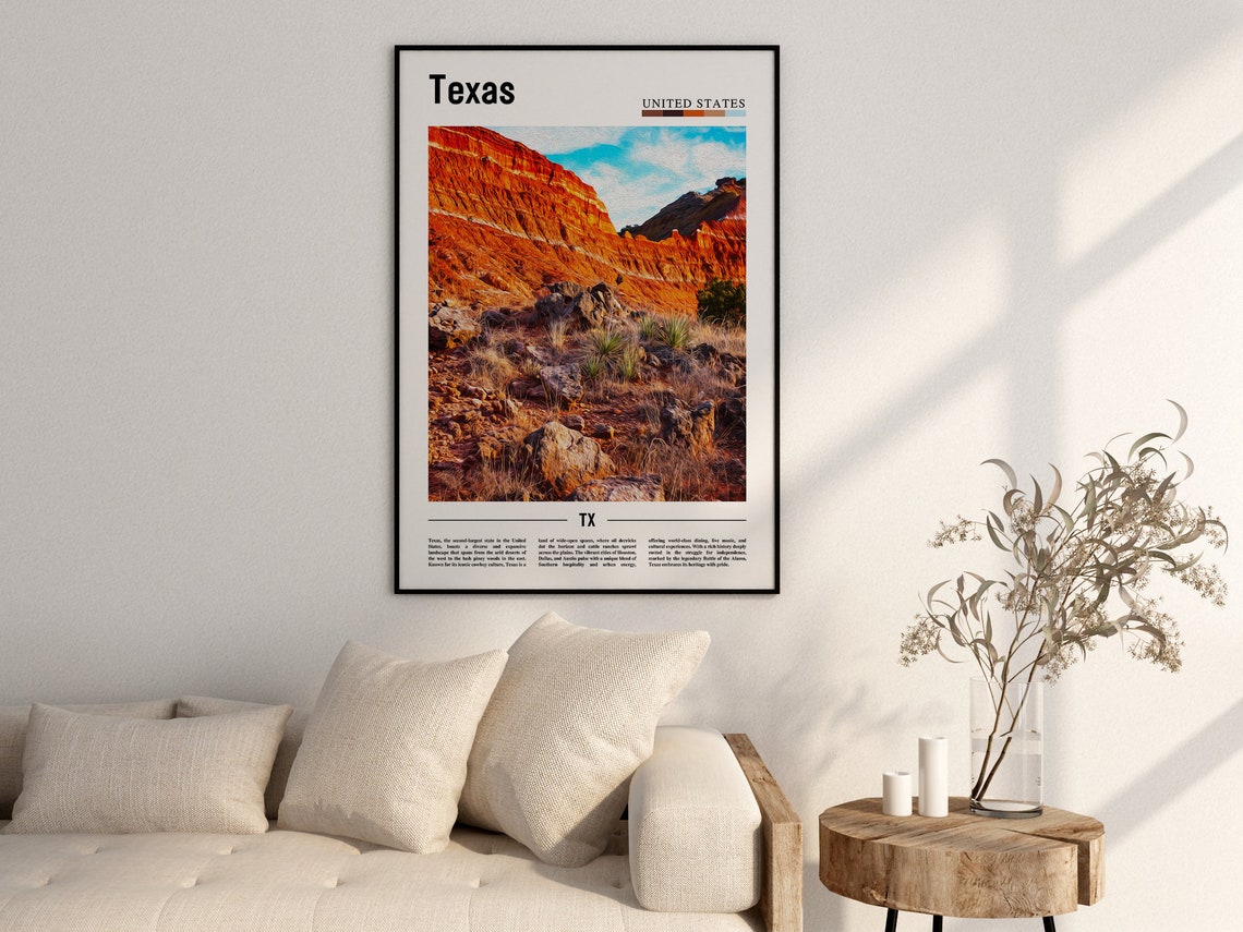Texas Poster Texas Print Texas Wall Art Texas Photo United States Photo United States Poster United States Print - Image 2