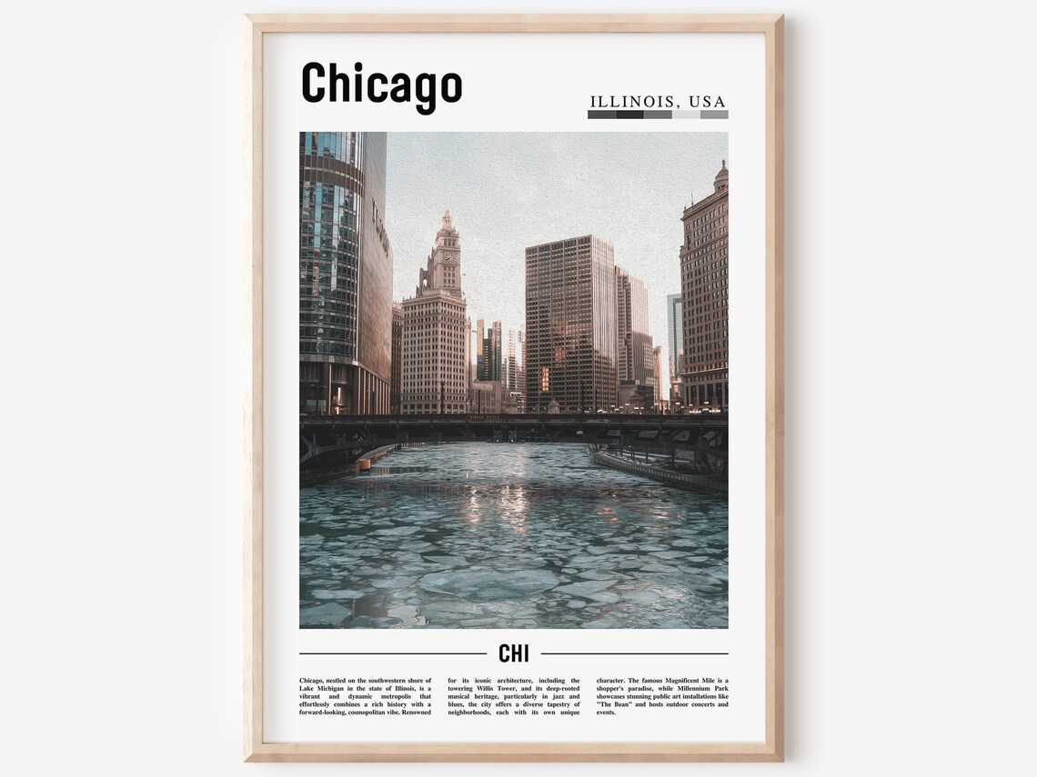 Chicago Travel Poster, United States Photo