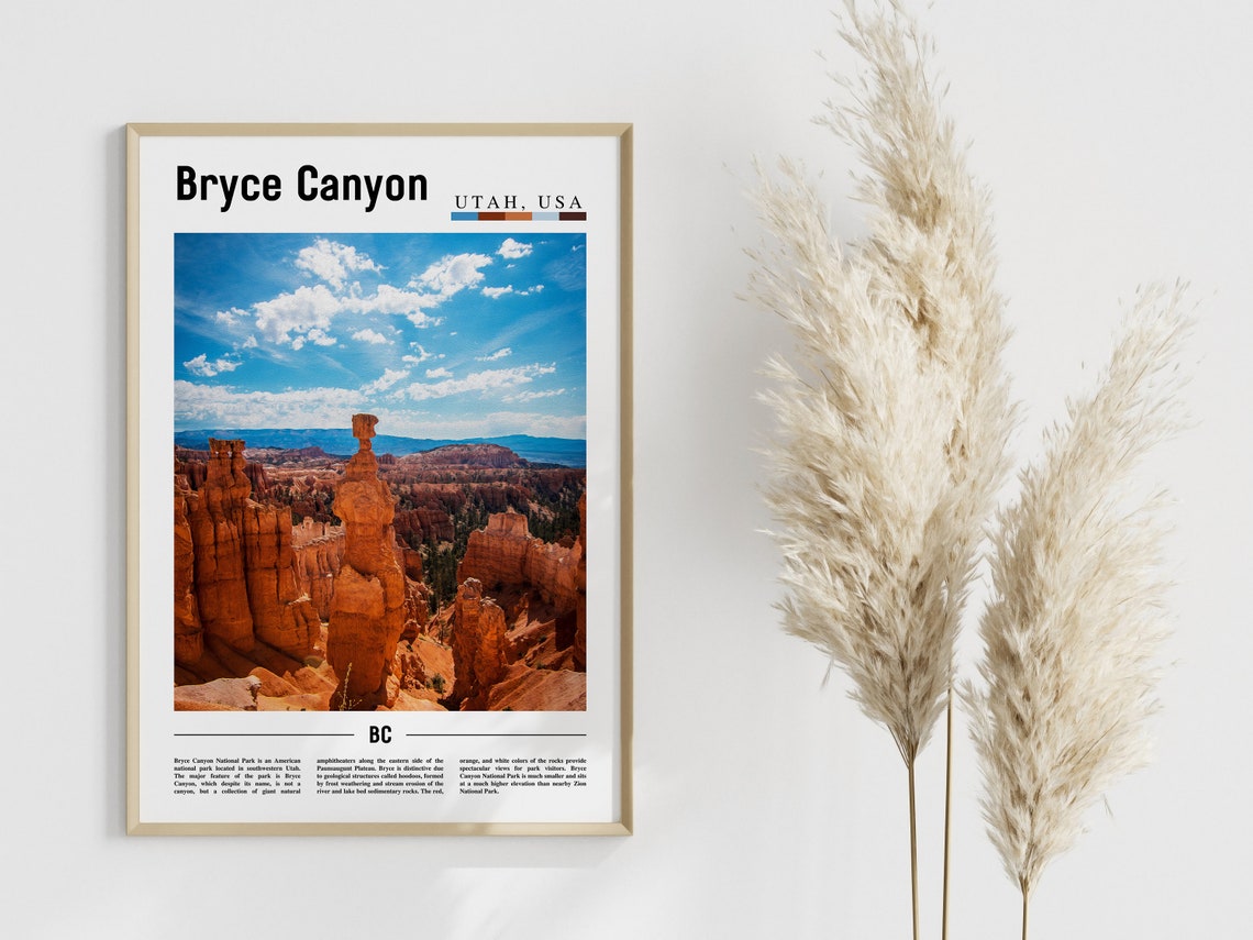 Bryce Canyon Poster Bryce Canyon Print Bryce Canyon Wall Art United States Photo United States Poster United States Print - Image 3