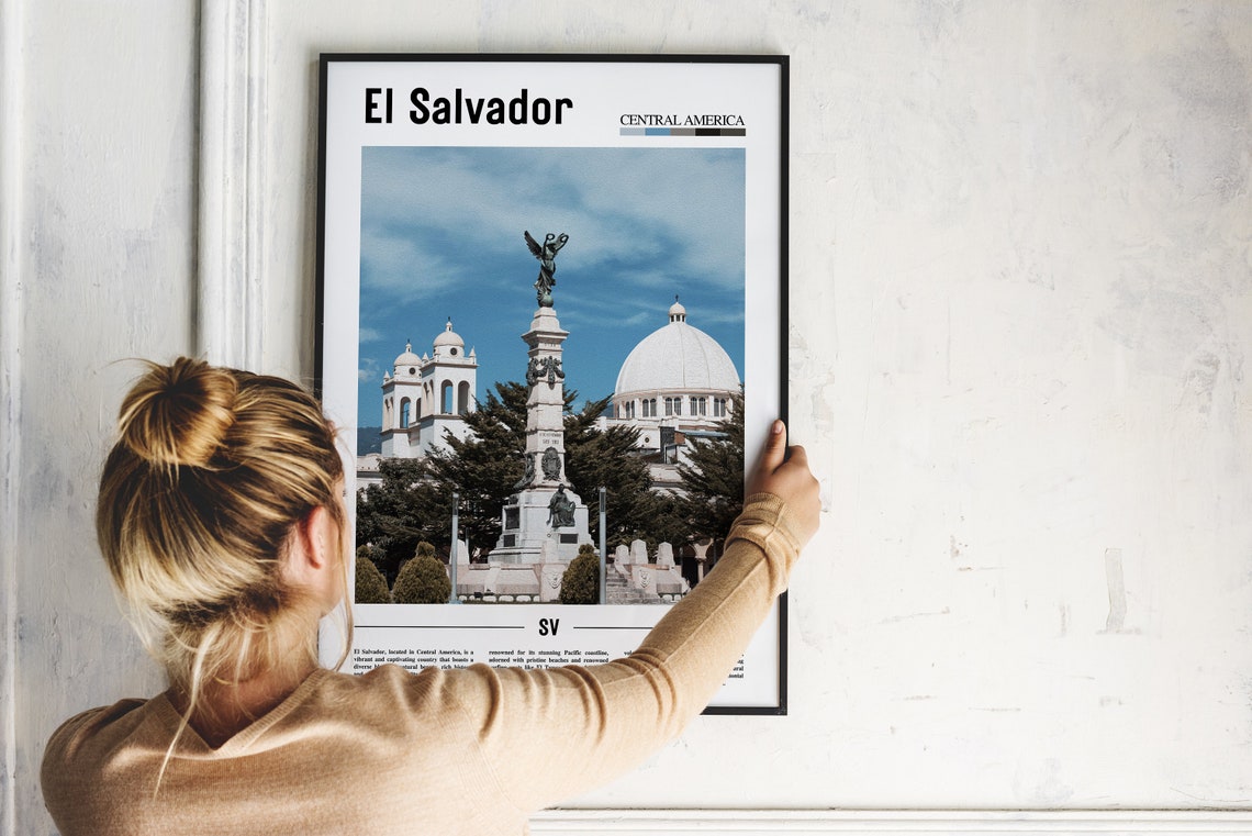 El Salvador Poster El Salvador Print El Salvador Wall Art Central America Poster Central America Print Travel Poster - Image 5