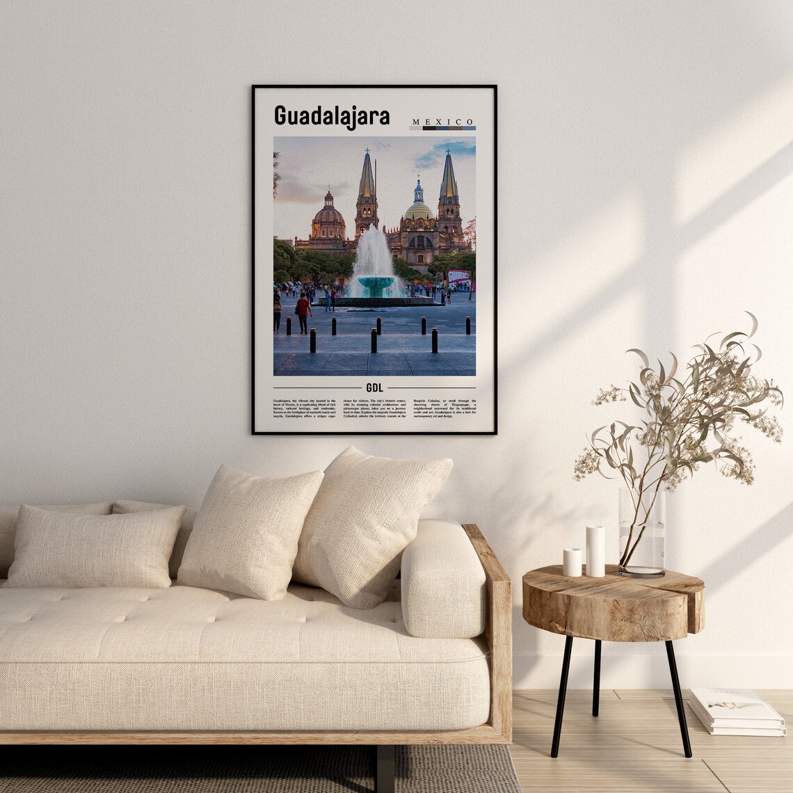 Guadalajara Minimal Travel Poster, Oil Painting - Image 3