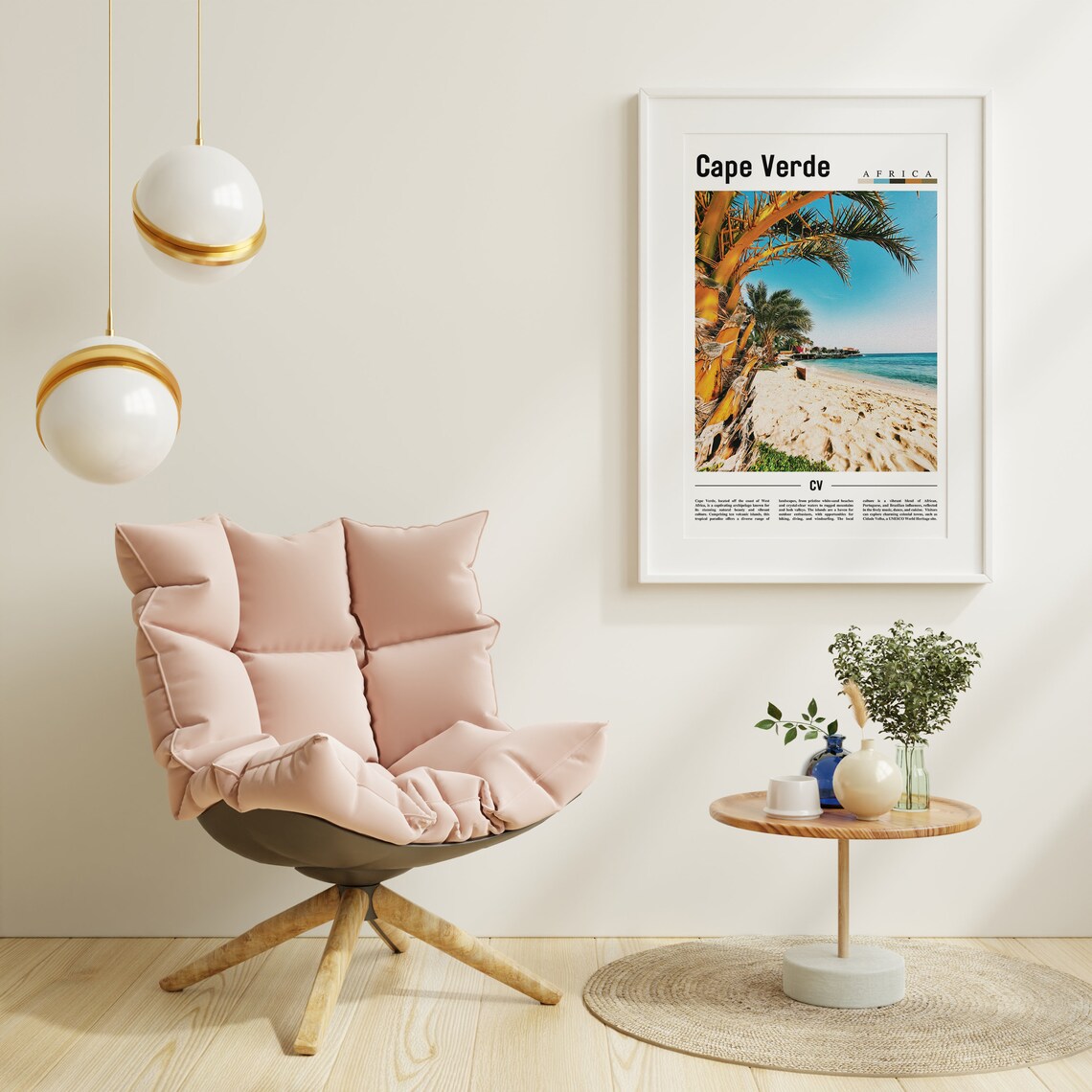 Cape Verde Minimal Travel Poster, Oil Painting - Image 6