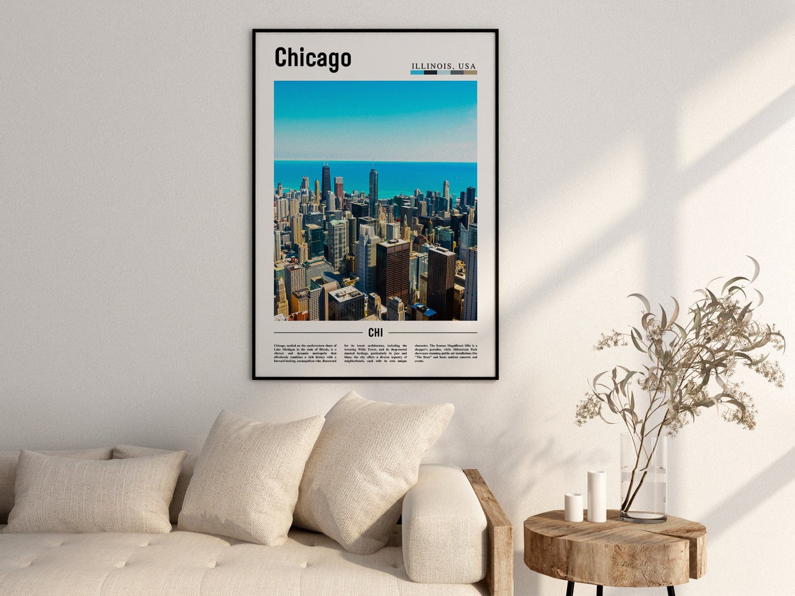 Chicago Print Chicago Poster Chicago Wall Art United States Photo United States Poster United States Print - Image 2
