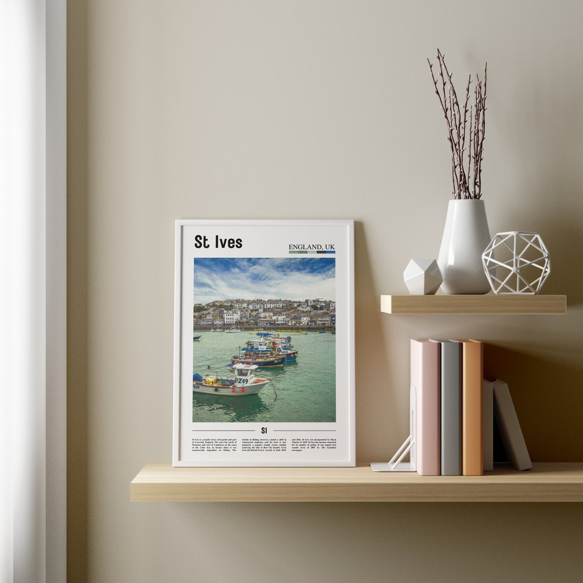 St Ives Print St Ives Poster St Ives Wall Art Oil Painting Poster Colorful City Print City Artwork Travel Artwork Travel Wall Art - Image 3