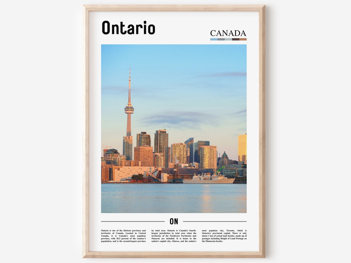 Ontario Print Ontario Poster Ontario Wall Art Oil Painting Poster Colorful City Print City Artwork Travel Artwork Travel Wall Art