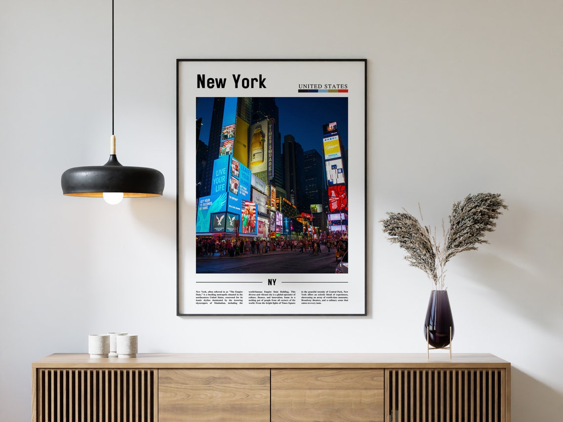 New York Travel Poster, USA Cityscape - Image 4
