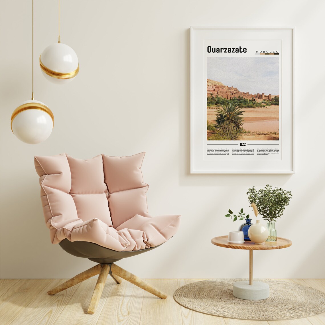 Ouarzazate Minimal Travel Poster, Oil Painting - Image 6