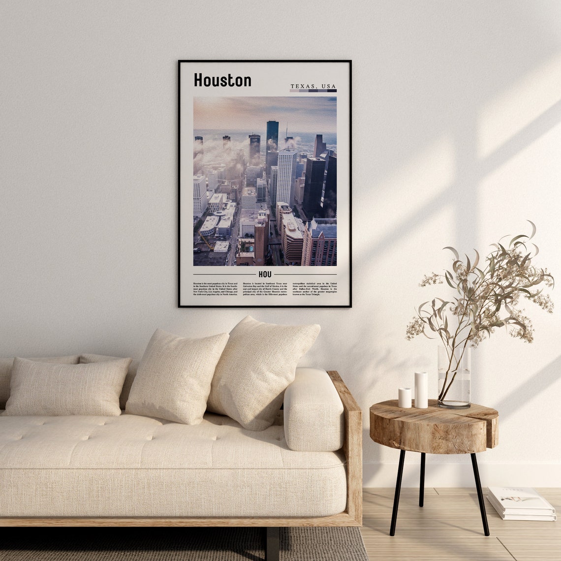 Houston Poster Houston Print Houston Wall Art United States Photo United States Poster United States Print - Image 2