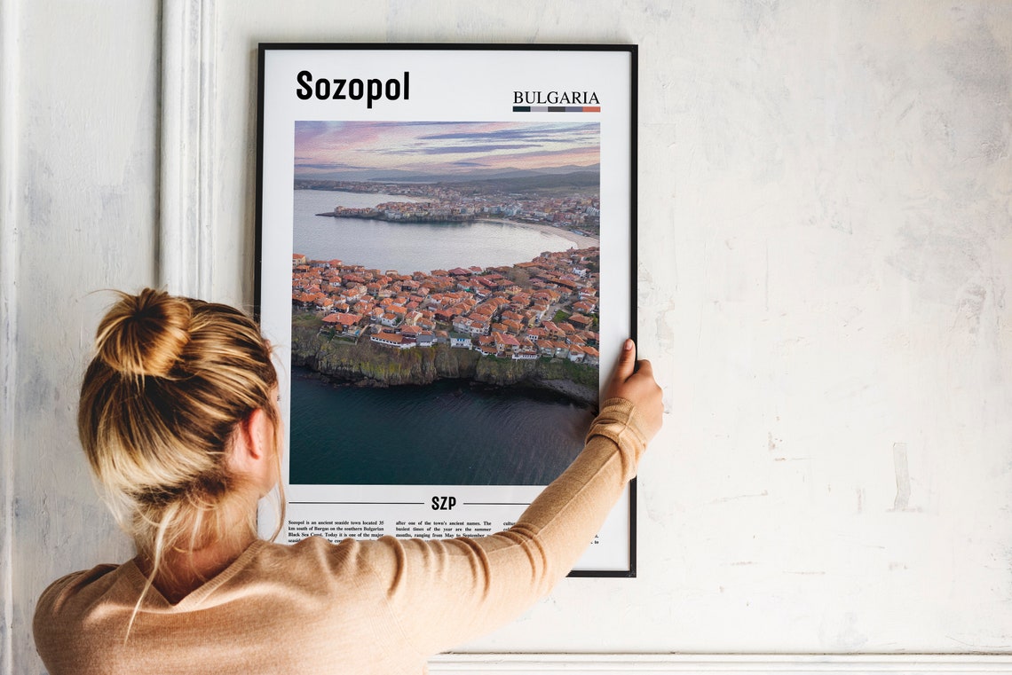 Sozopol Print Sozopol Poster Sozopol Wall Art Oil Painting Poster Colorful City Print City Artwork Travel Artwork Travel Wall Art - Image 4