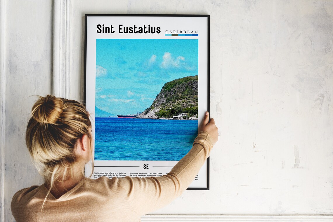 Sint Eustatius Travel Poster, Caribbean Photo - Image 5