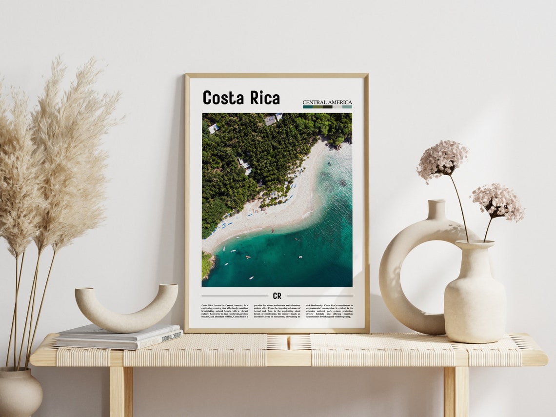 Costa Rica Poster Costa Rica Print Costa Rica Wall Art Central America Poster Central America Print Travel Poster - Image 6