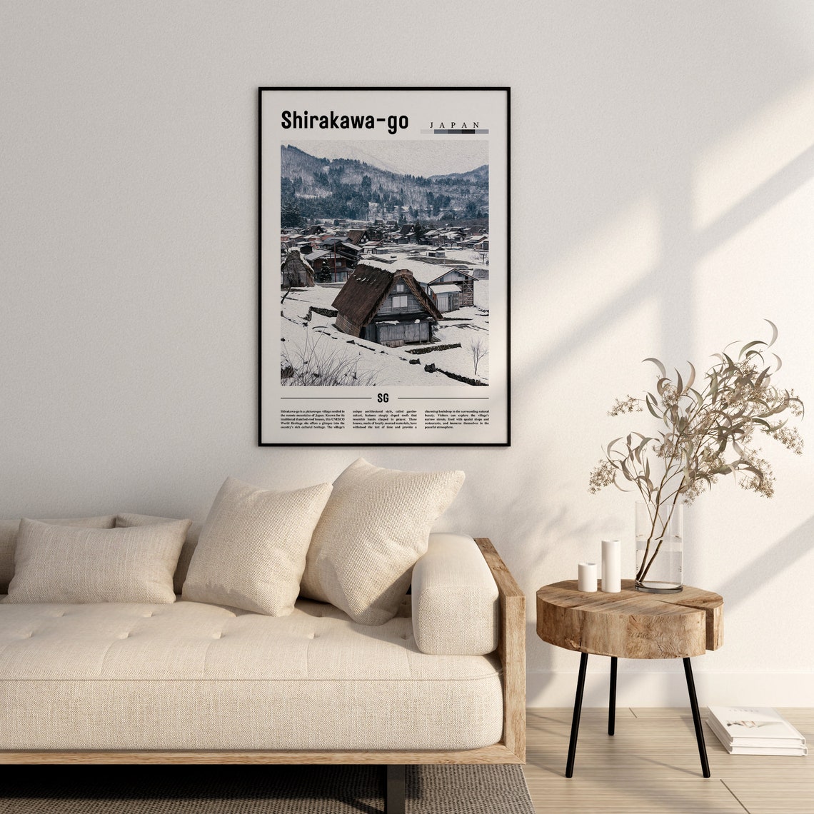 Shirakawa Go Poster Shirakawa Go Print Shirakawa Go Wall Art Asia Print Asia Poster Asia Photo Travel Poster - Image 2