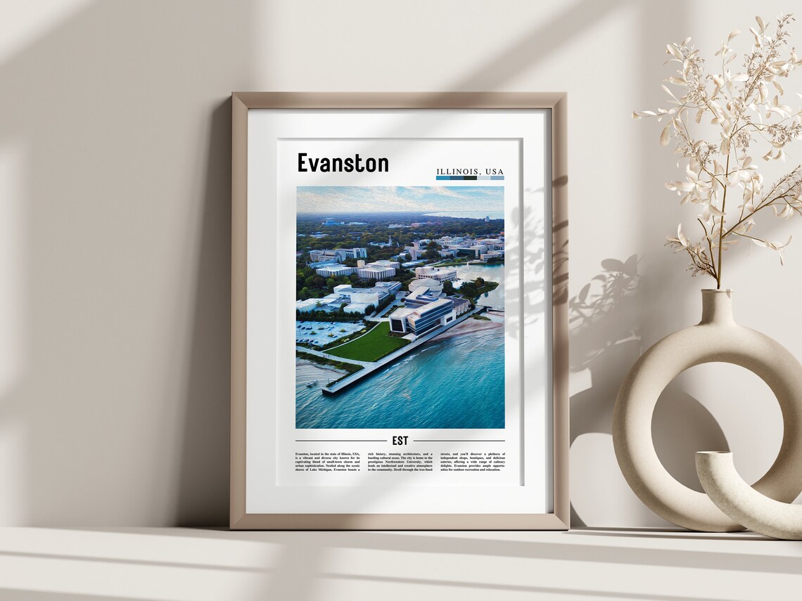 Evanston Poster, United States Travel Poster - Image 3