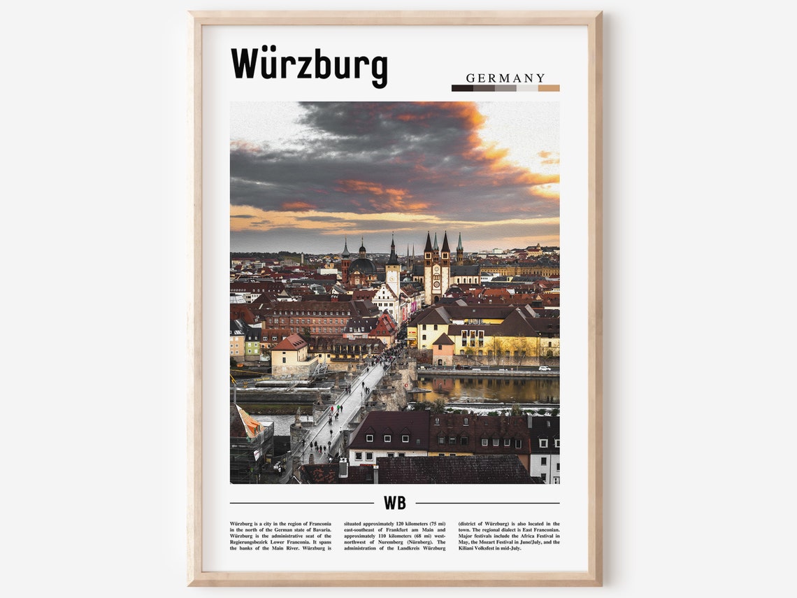 Wrzburg Print Wrzburg Poster Wrzburg Wall Art Europe Photo Europe Poster Europe Print Travel Poster