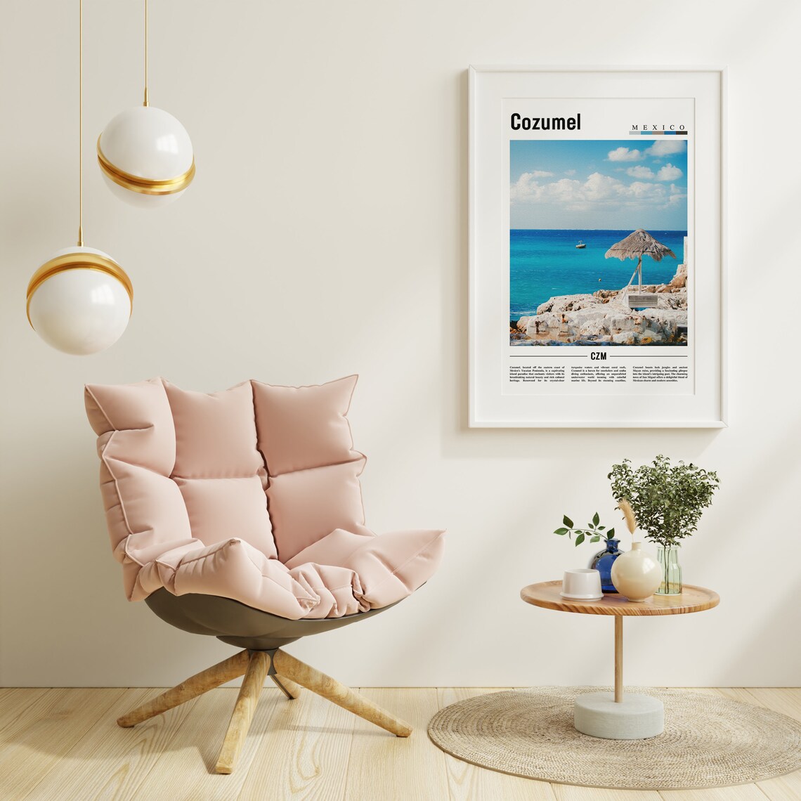 Cozumel Poster Cozumel Print Cozumel Wall Art Minimal Travel Print Travel Destination Oil Painting Poster - Image 6