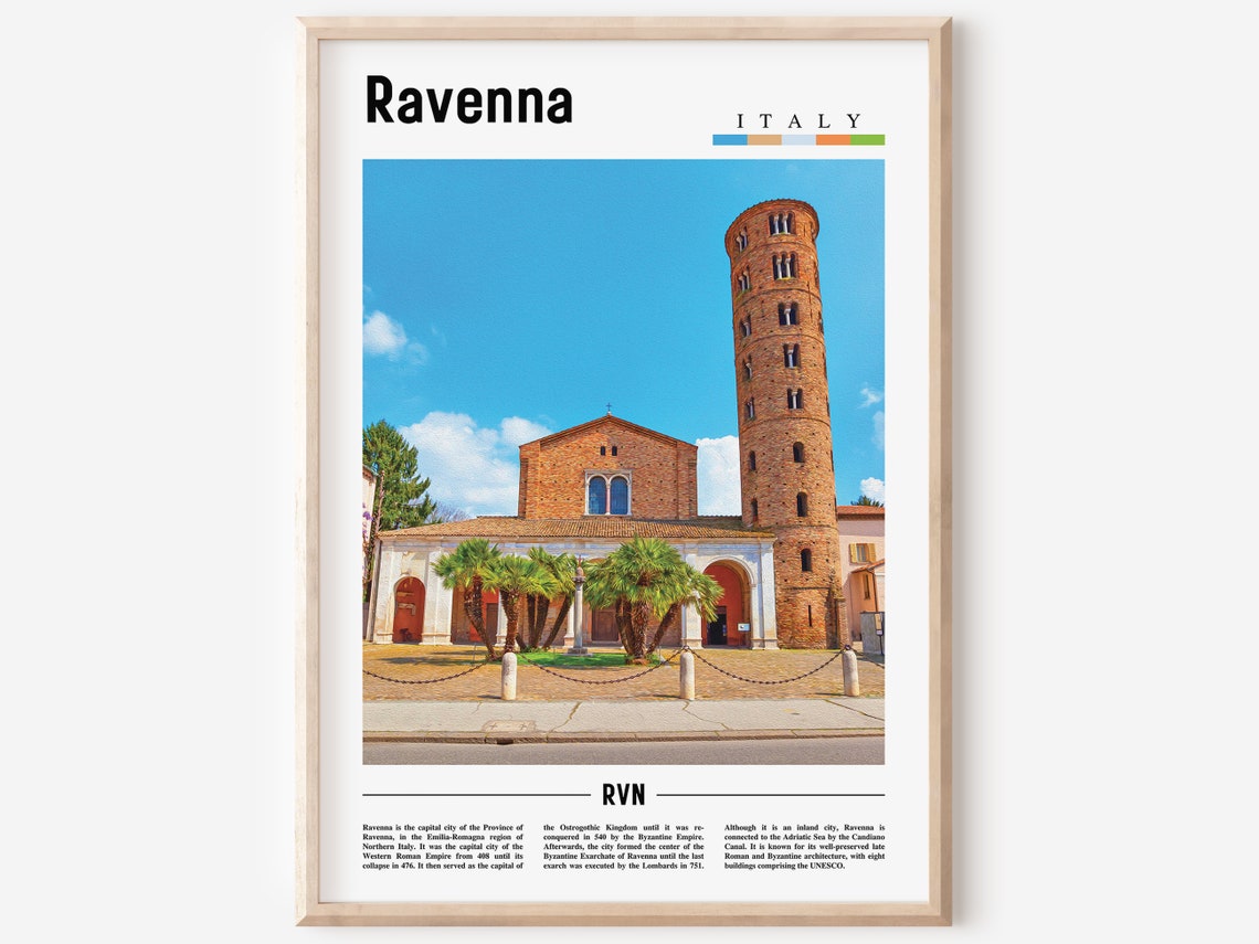 Ravenna, Italy Minimal Travel Poster